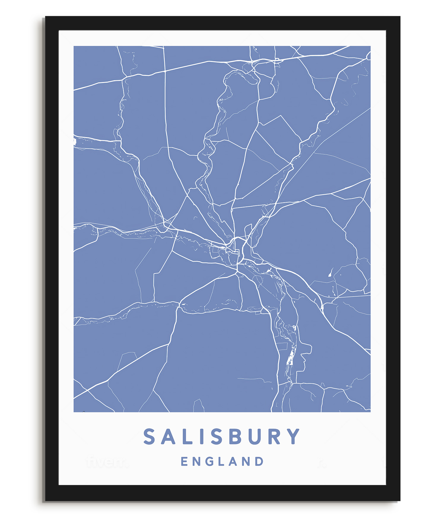 Salisbury, England – Map – Plume