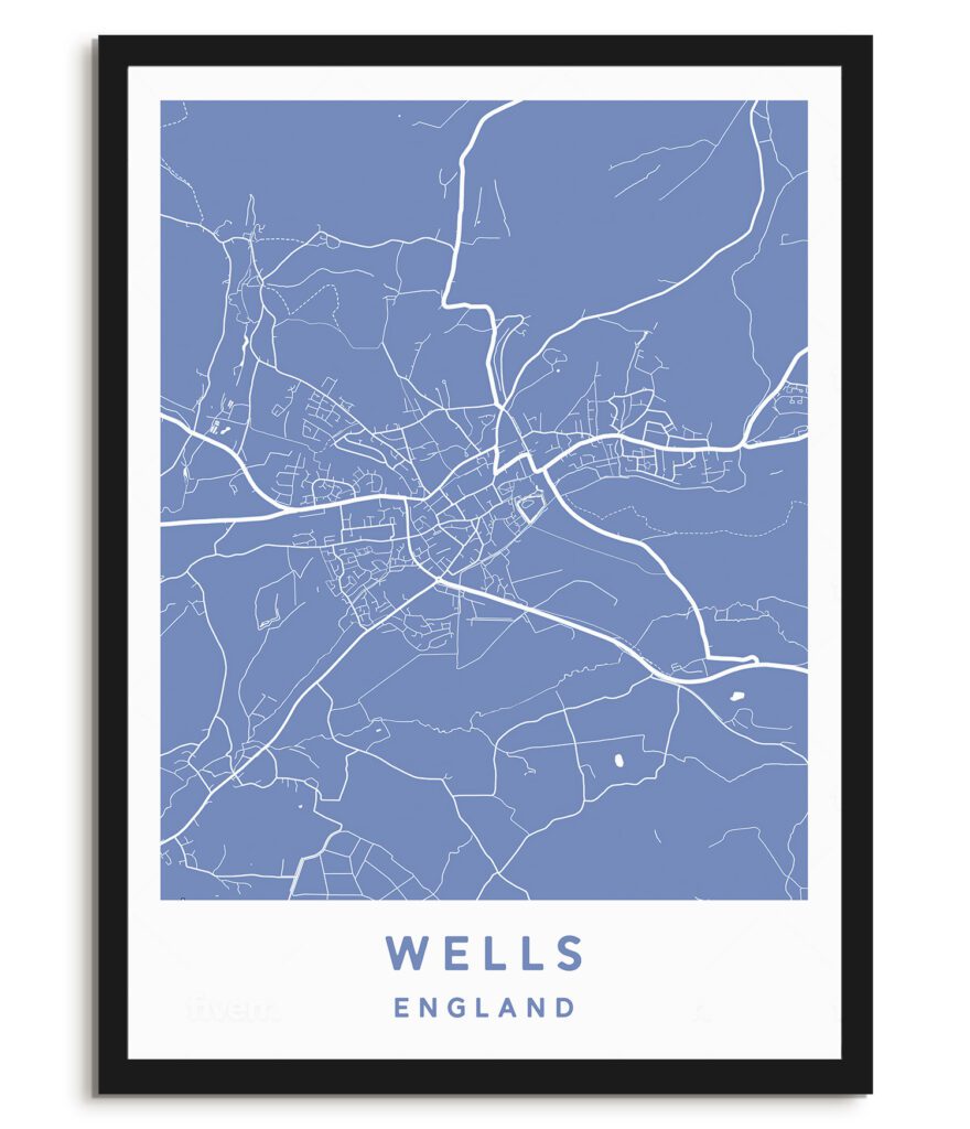 Wells, England – Map – Plume